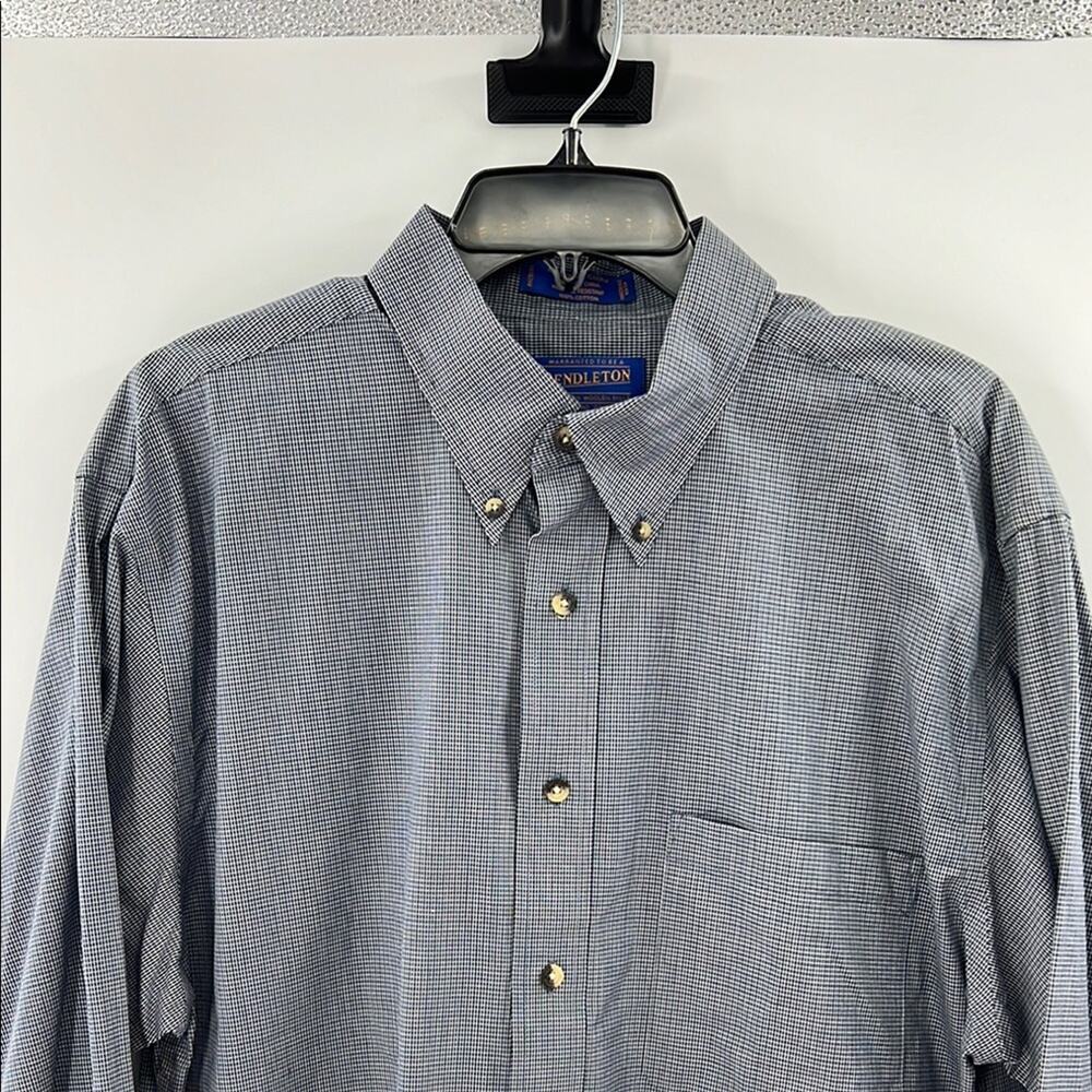 Pendleton Men's Broadway Cloth Long Sleeve Button Down - Green/Black - Large